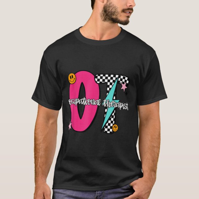 T-shirt Occupational Therast Retro Checkered Ot Graduation (Devant)