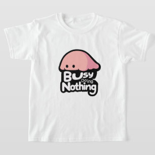 T-shirt Occupé à Rien Faire - Joli Blob Rose