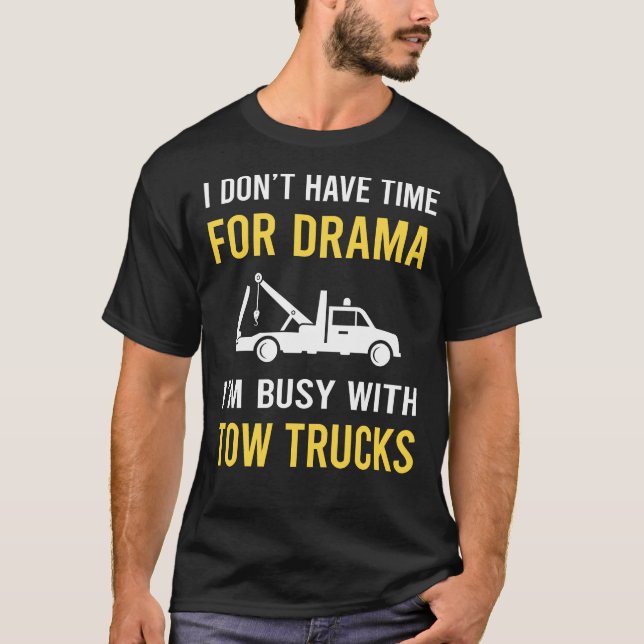 T-shirt Occupé Avec Camions De Camion (Devant)