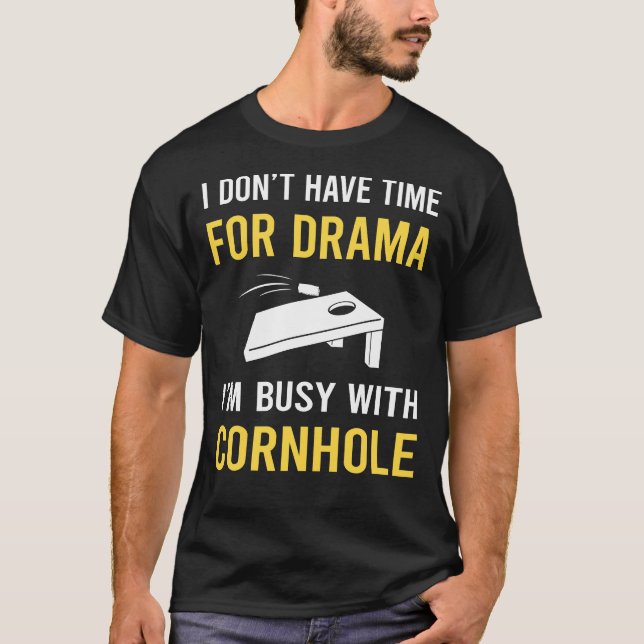 T-shirt Occupé Avec Le Cornhole (Devant)