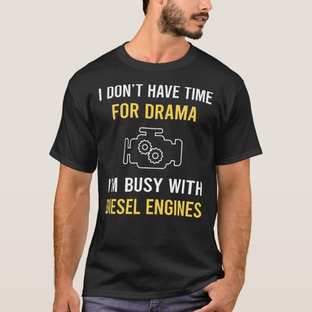 T-shirt Occupé avec moteur diesel (Devant)