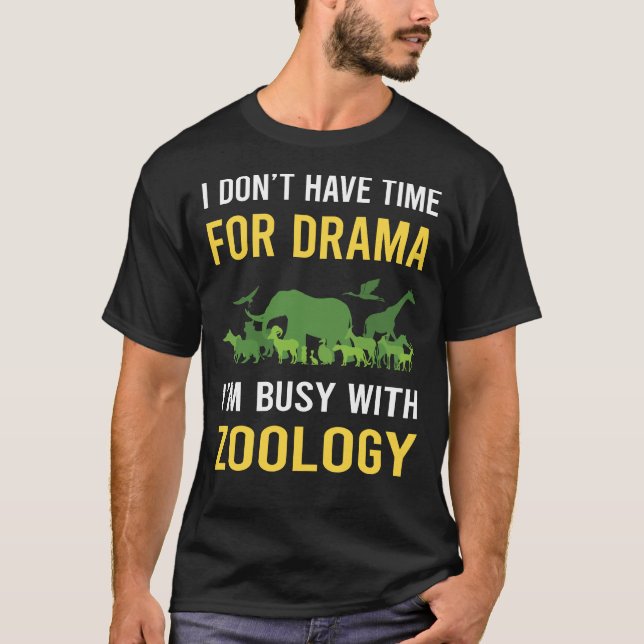 T-shirt Occupé de zoologie zoologiste (Devant)