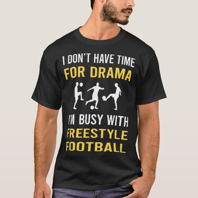 T-shirt Occupé Par Le Football Libre (Devant)