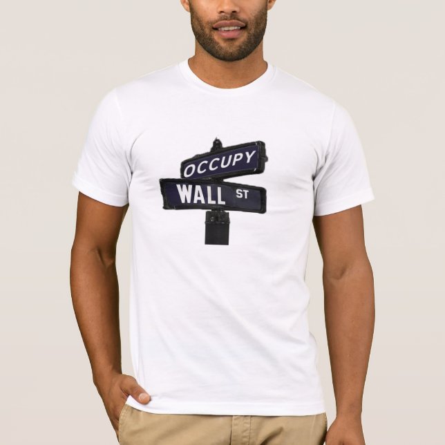 T-shirt Occupez la pièce en t de Wall Street (Devant)