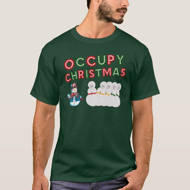 T-shirt Occupez le chandail de Noël (Devant)