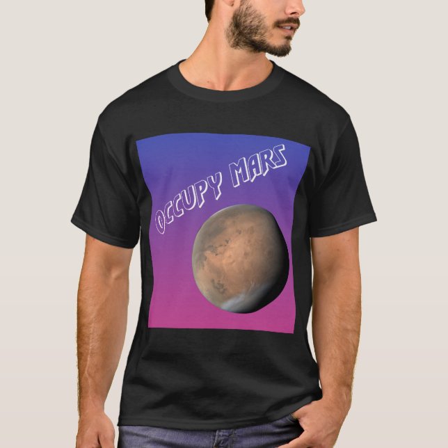 T-shirt Occupons Mars ! La planète rouge nous appelle ! (Devant)