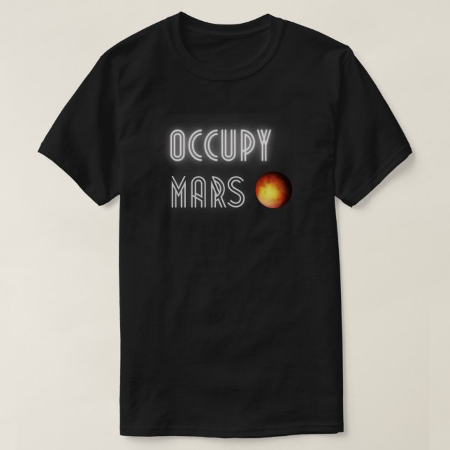 T-shirt Occupy Mars Elon Musk SpaceX (Design devant)