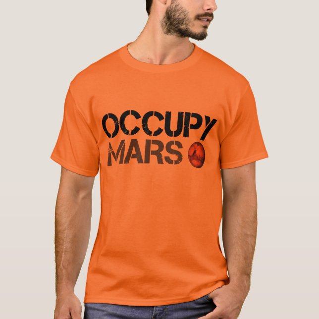 T-shirt Occupy mars, mars colonisation (Devant)