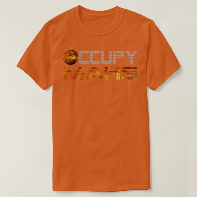 T-shirt Occupy Mars Planet Espace Exploration Astronomie (Design devant)