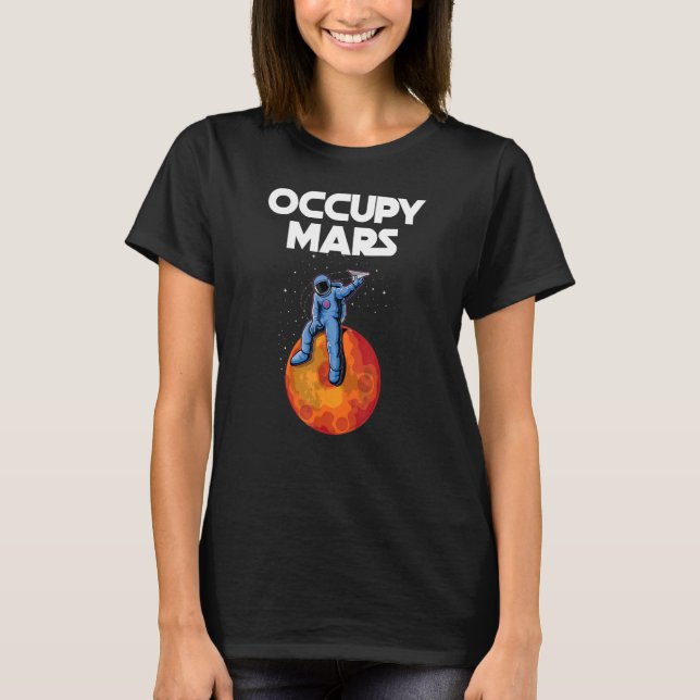 T-shirt Occupy Mars Planet Espace Explorer Astron Astron (Devant)