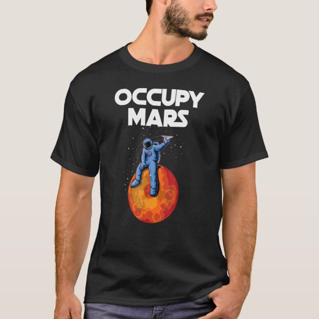 T-shirt Occupy Mars Planet Espace Explorer Astron Astron (Devant)
