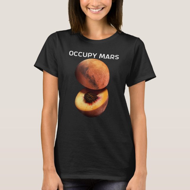T-shirt Occupy Mars Pour Astronome Red Planet (Devant)