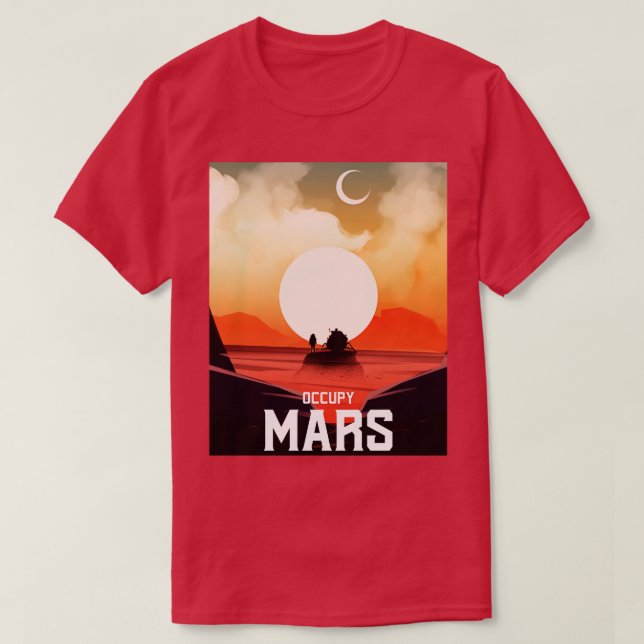T-shirt Occupy Mars Retro (Design devant)