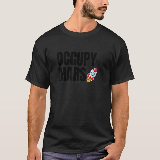 T-shirt Occupy Mars Retro Vintage 4 (Devant)