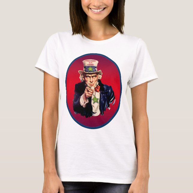 T-shirt Occupy Planet Earth : "Fracking is a Crime" T-shir (Devant)