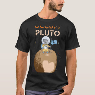 T-shirt Occupy Pluton N'Oublie Jamais L'Astronaut Chat Dan