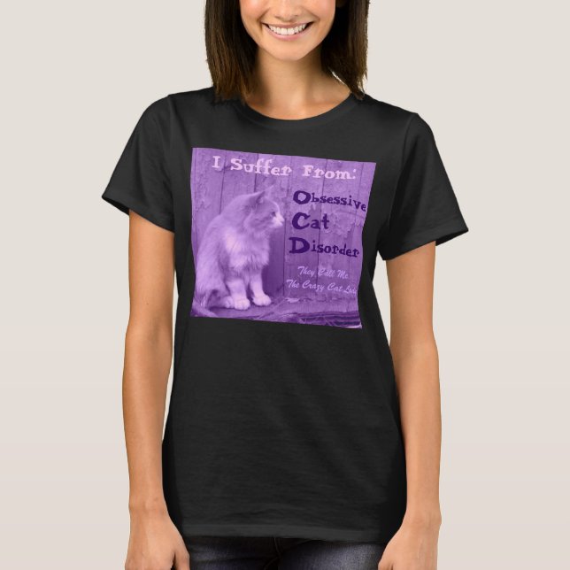 T-shirt OCD : Chemise Obsessive pour Trouble de Chat - Vio (Devant)