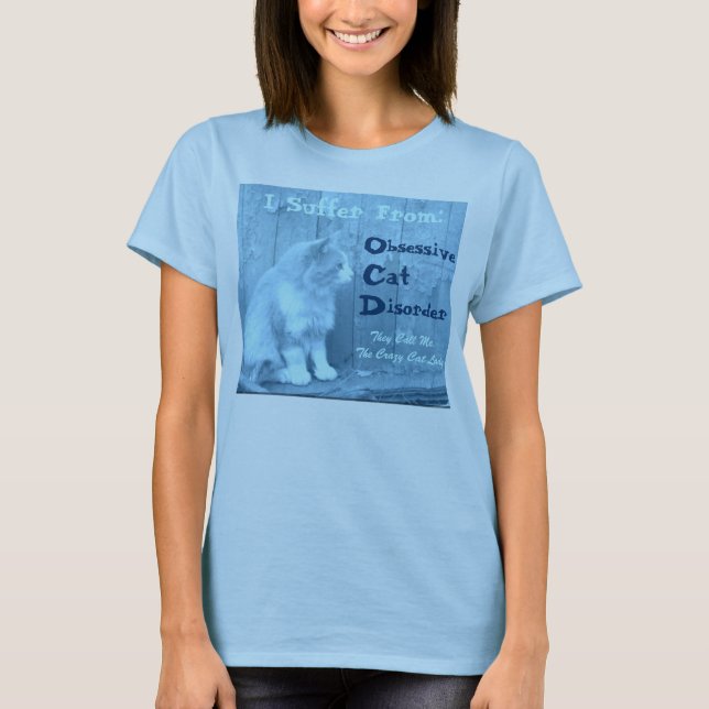 T-shirt OCD : Chemise obsessive pour trouble de chats - bl (Devant)