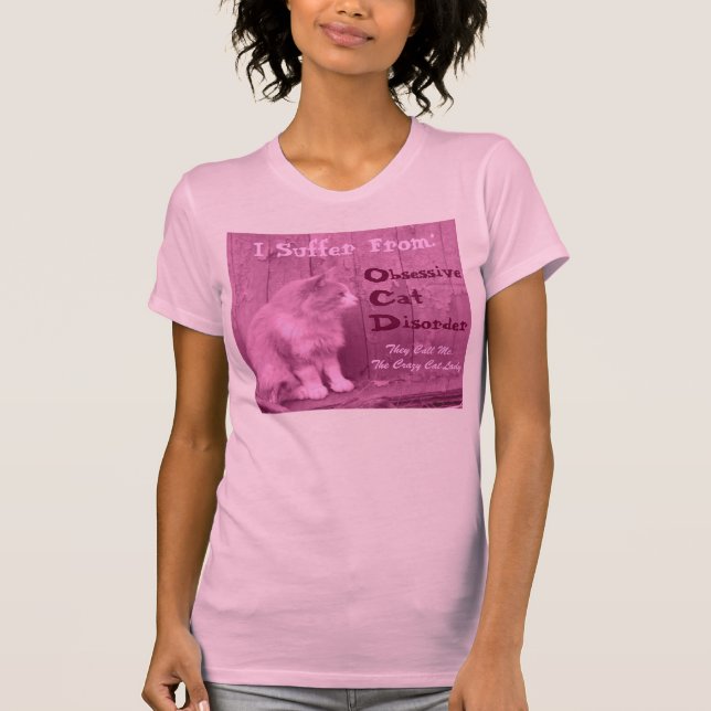 T-shirt OCD : Chemise Obsessive - Rose (Devant)