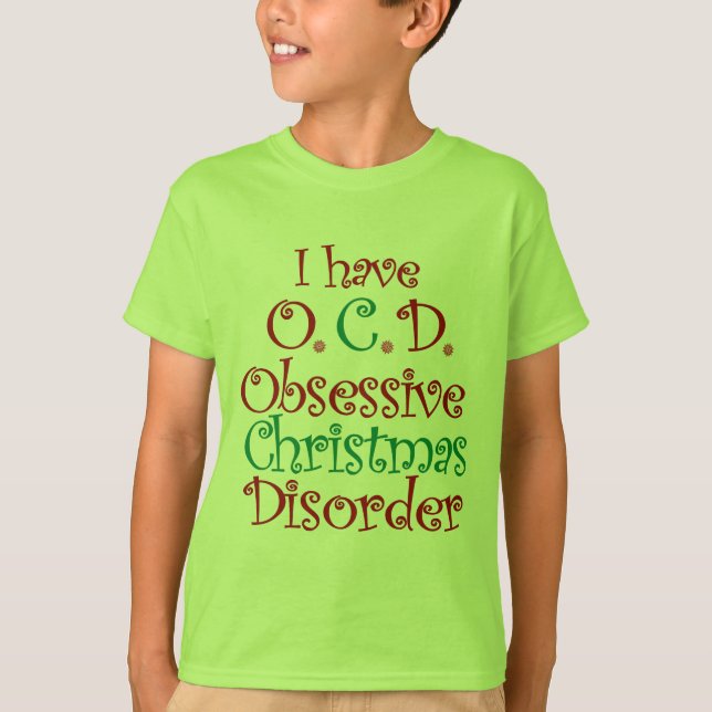T-shirt OCD - Désordre obsédant de Noël (Devant)
