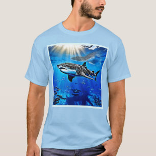 T-shirt Océan Baleine Requin Giant Natation