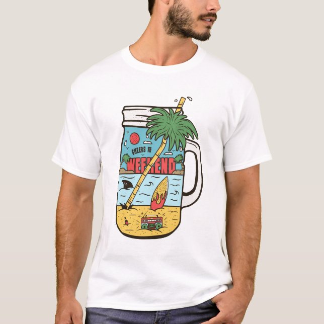 T-shirt Ocean Beach Jar (Devant)