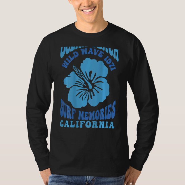 T-shirt Ocean Beach Wild Wave 1971 Surf souvenirs (Devant)