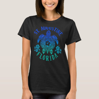 T-shirt Ocean Blue Tribal St Augustine Sea Turtle Été V