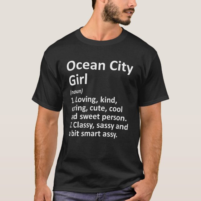 T-shirt OCEAN CITY GIRL MD MARYLAND Funny City Accueil Rac (Devant)