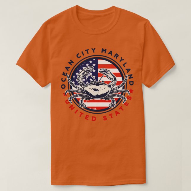 T-shirt Ocean City Maryland États-Unis (Design devant)