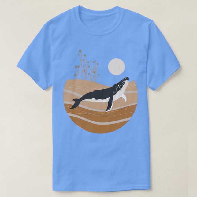 T-shirt Océan de coucher de soleil à bosse (Design devant)