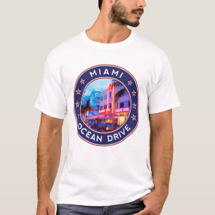 T-shirt Ocean Drive, Miami, Floride