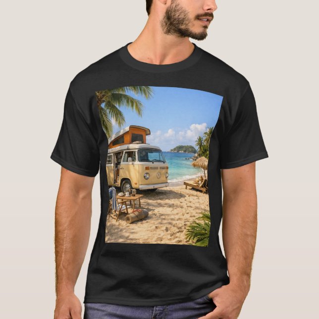 T-Shirt Ocean Freedom Vanlife (Devant)