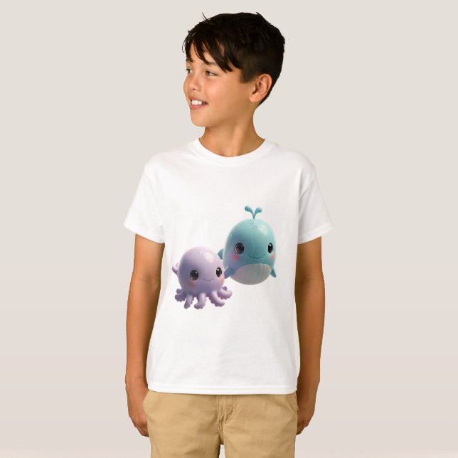 T-shirt Ocean Friends 3D (Devant entier)