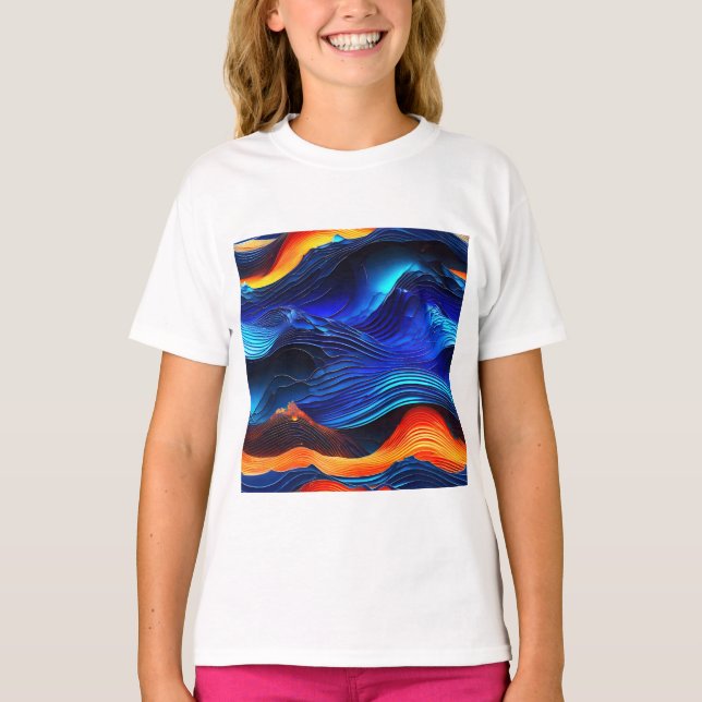 T-shirt Ocean Lava "Aquaflame" (Devant)