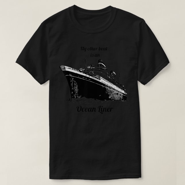 T-shirt Ocean Liner Funny Boat Envy (Design devant)