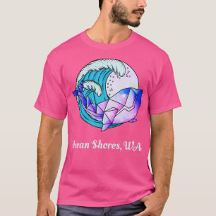 T-shirt Ocean Shorts WA Peinture japonaise Orca géométriqu