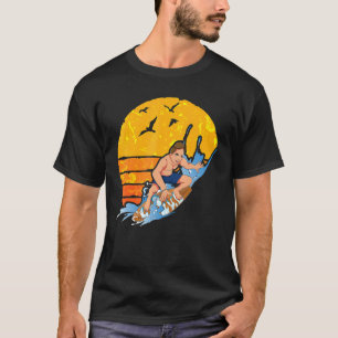 T-shirt Ocean Surfer Waves Water Sport Surf Surf Rétro