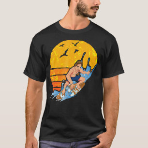 T-shirt Ocean Surfer Waves Water Sport Surf Surf Rétro