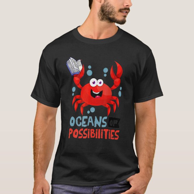 T-shirt Océans Des Possibilités Lecture Été 2022 Crabe (Devant)