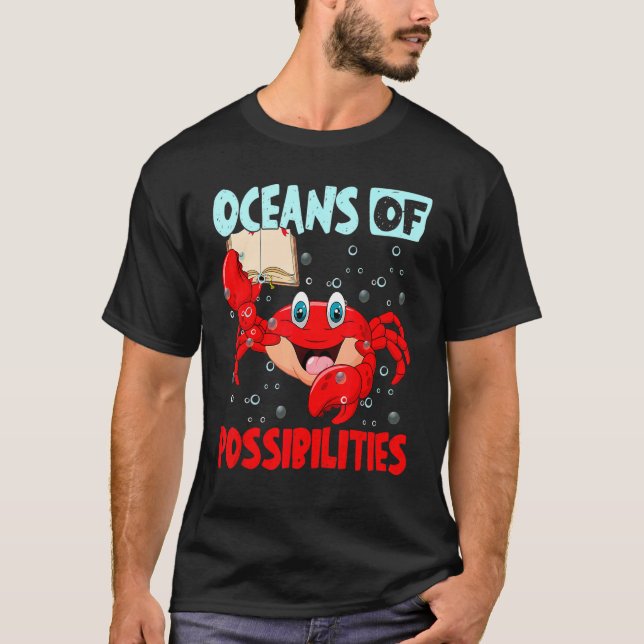 T-shirt Océans Des Possibilités Lecture Été 2022 Crabe (Devant)