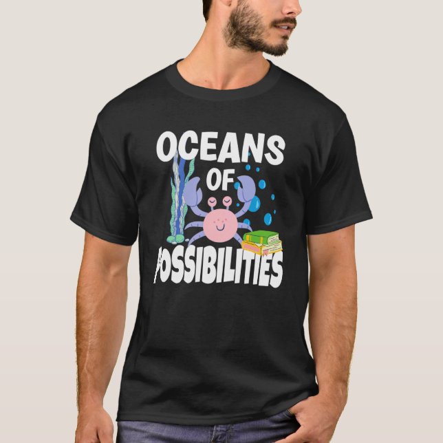 T-shirt Océans Des Possibilités Lecture Été Bibliothécaire (Devant)