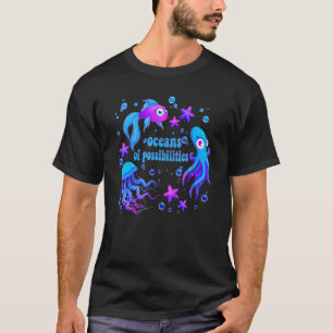 T-shirt Océans Des Possibilités Livre Lecture Octopus Jell