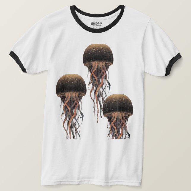 T-Shirt Ocean's Grace : Jellyfish Minimalist Tee (Design devant)
