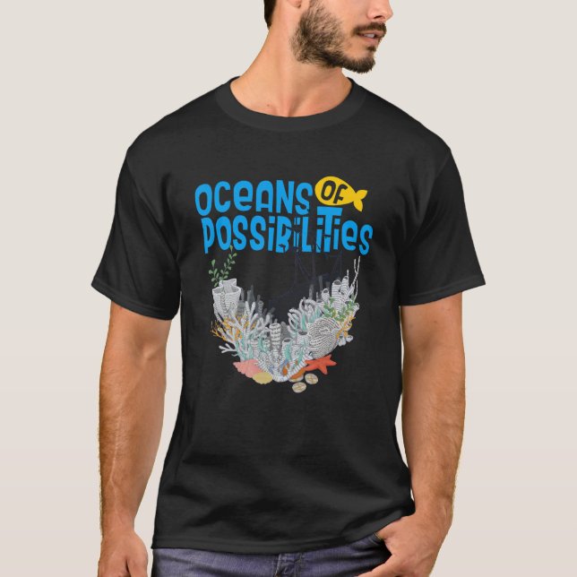 T-shirt Oceans Of Possibilities Summer Reading  Book Reef (Devant)