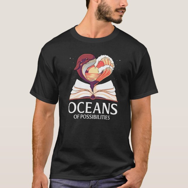T-shirt Oceans Of Possibilities Summer Reading Librarian B (Devant)