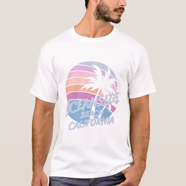 T-shirt Oceanside Beach California (Devant)