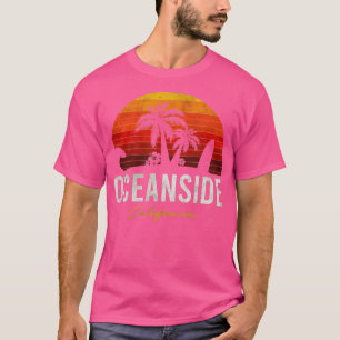T-shirt Oceanside Beach California Palms Vacation Surf Sun