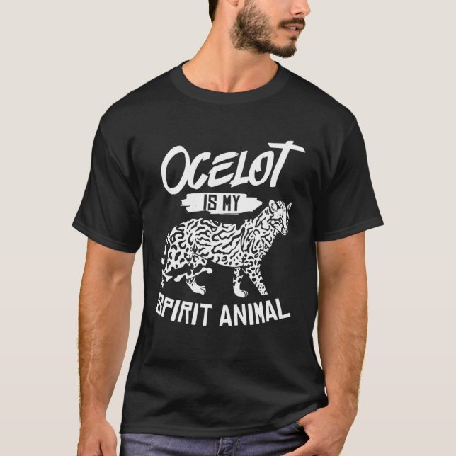 T-shirt Ocelot Animal Cute Chat Sauvage (Devant)