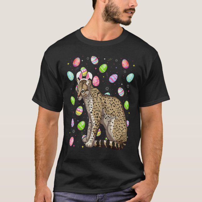 T-shirt Ocelot lapin Oeuf de Pâques drôle Ocelot de Pâques (Devant)